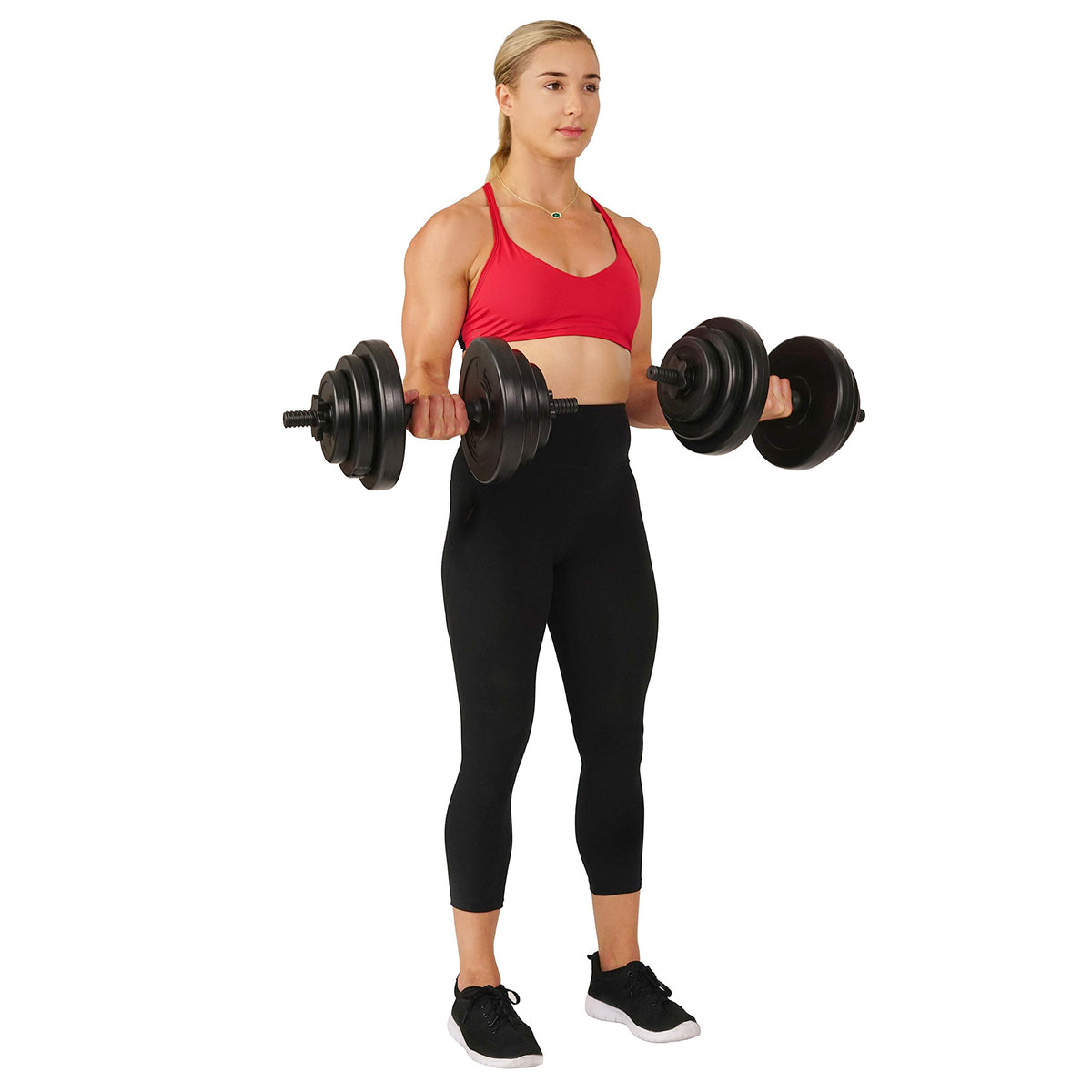 40 Lb Vinyl Dumbbell Set Hand Weights J6601