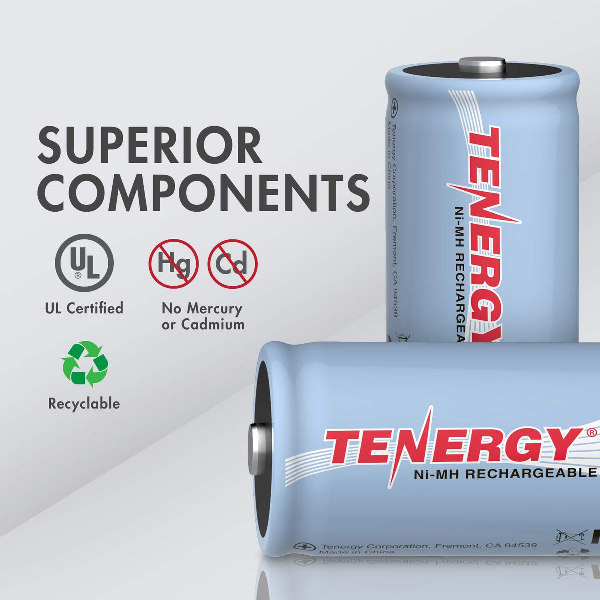 D Size 10000mAh NiMH Rechargeable Battery I7601