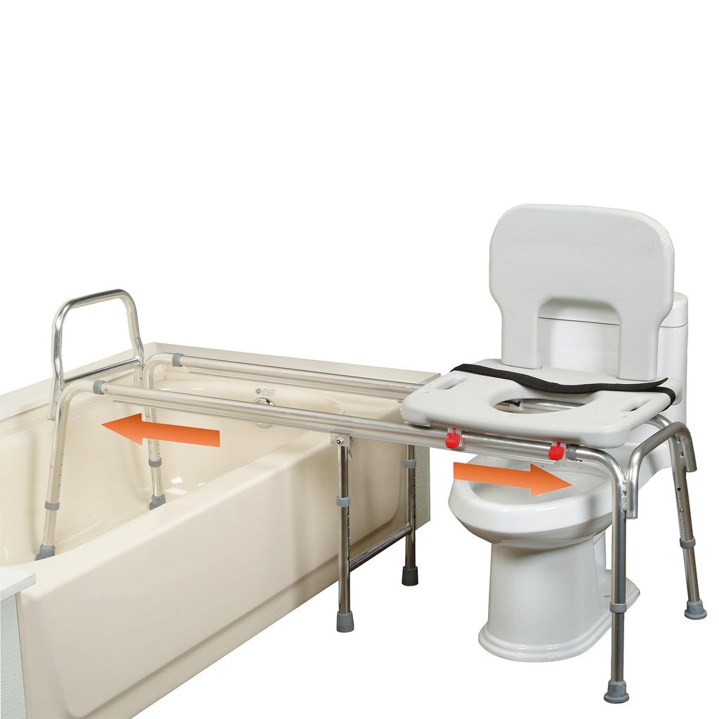 Toilet-to-Tub Transfer Bench with Cut Out Seat C731829