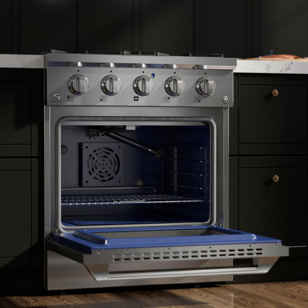 30" Gas Range with Dual-Ring Power Burner E22015