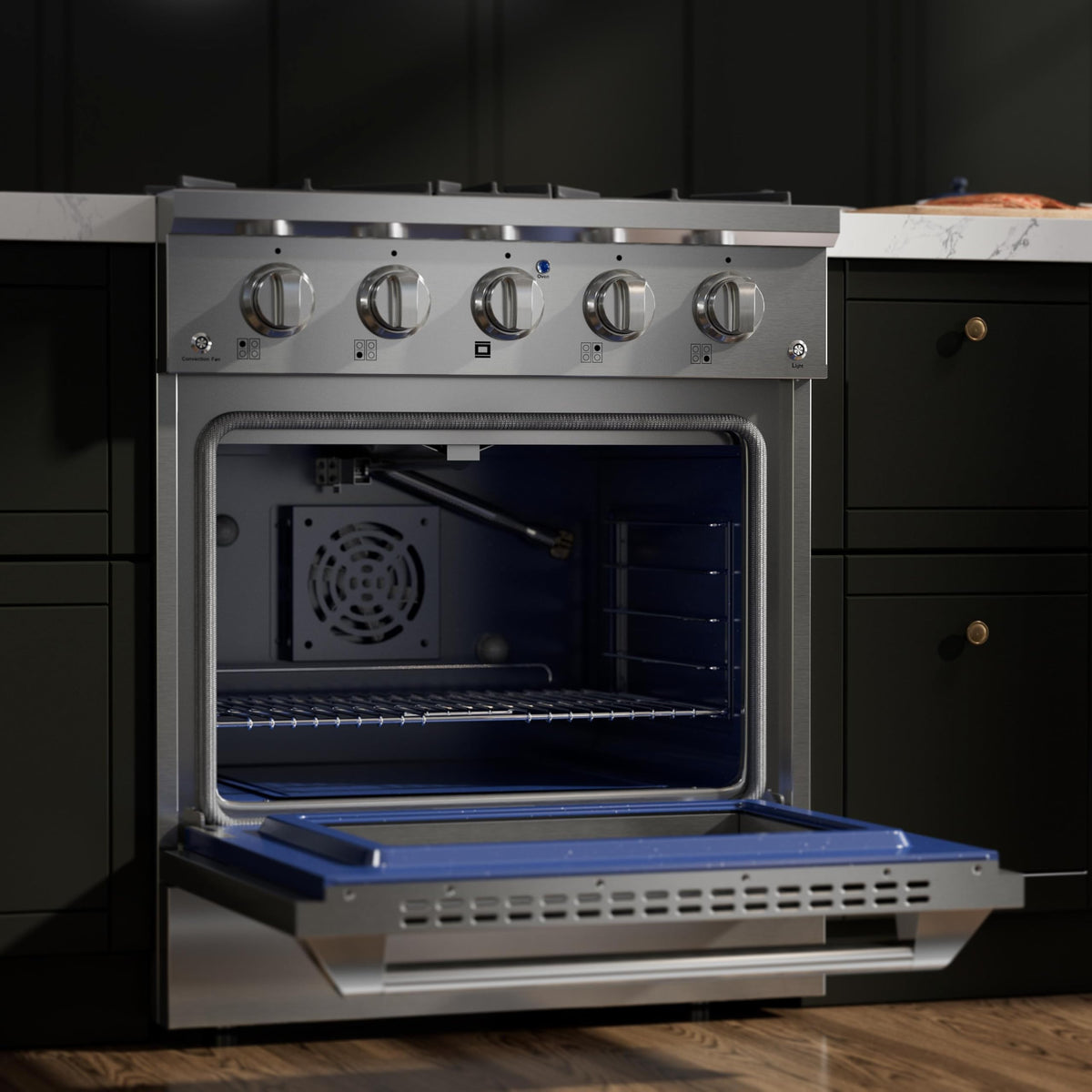 30" Gas Range with Dual-Ring Power Burner E22015