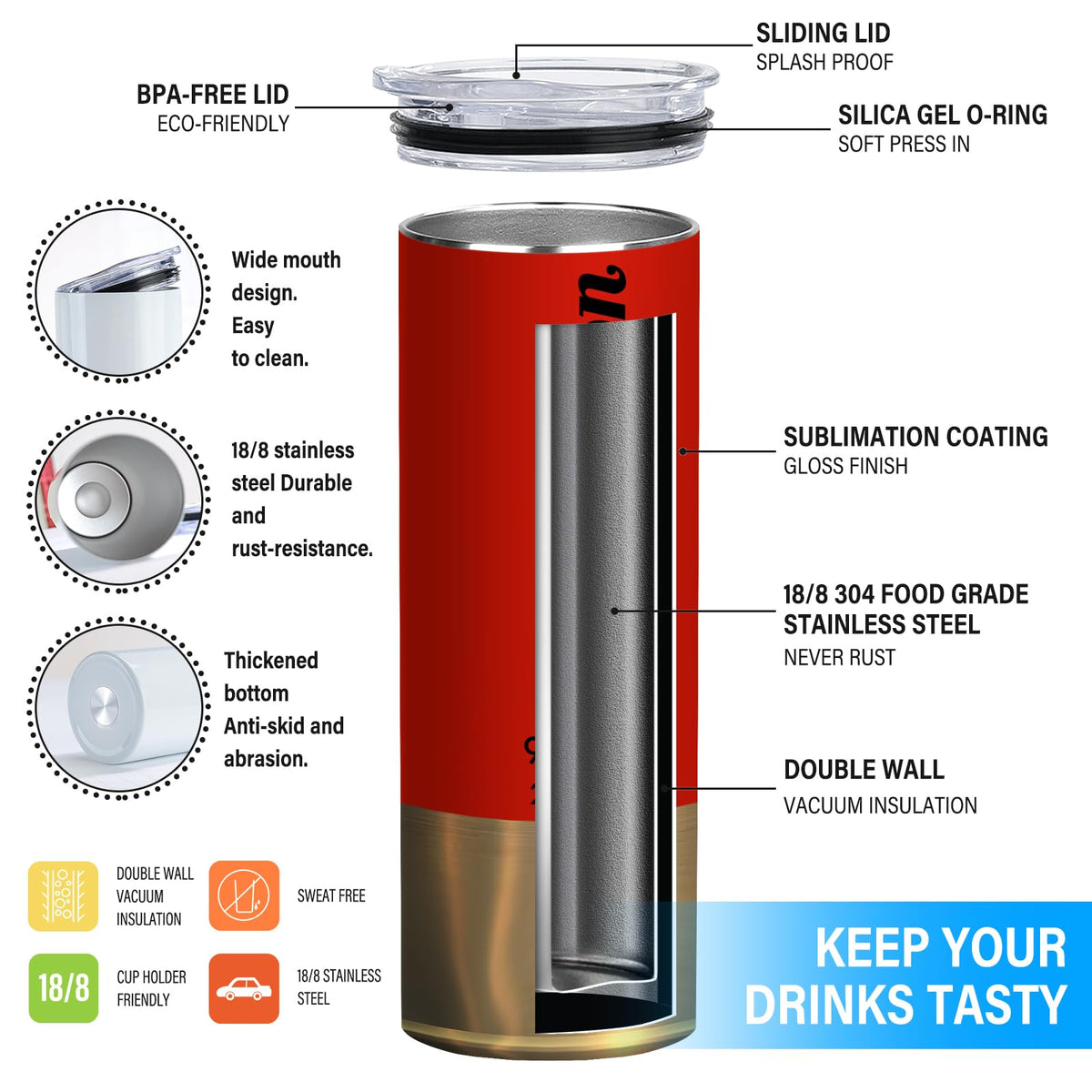 20oz Insulated Tumbler U958