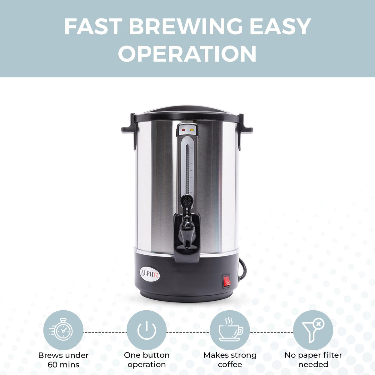 8L Stainless Steel Electric Coffee Urn B42423