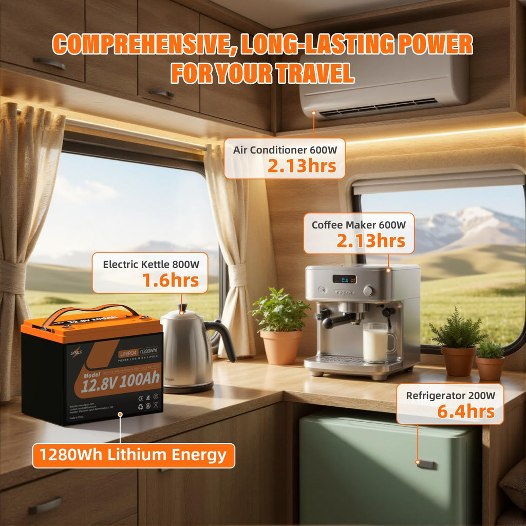 12.8V 100Ah LiFePO4 Deep Cycle Battery C92295