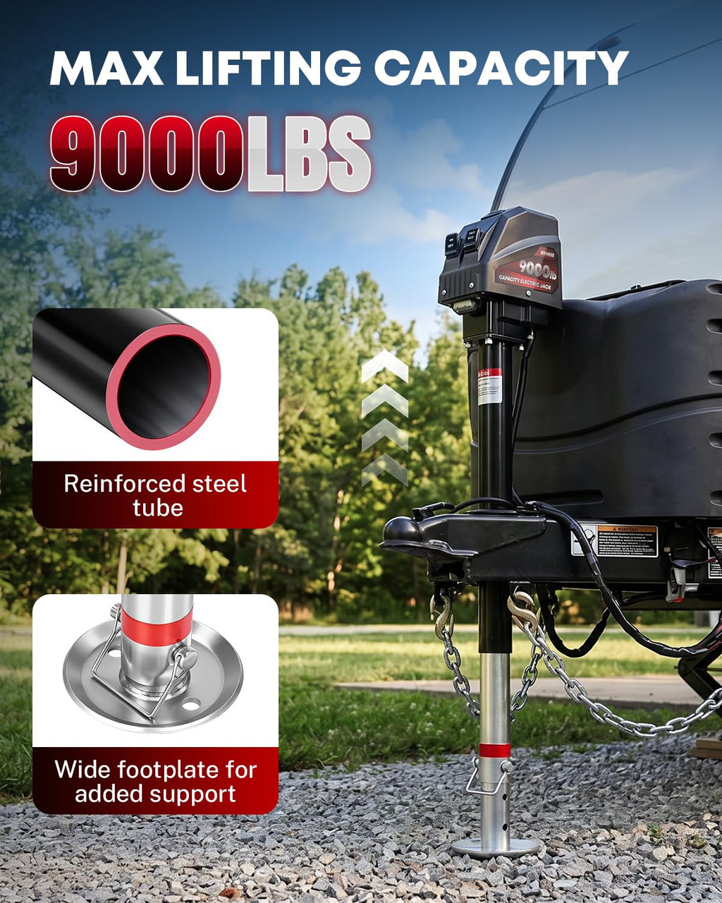 Electric Trailer Jack 9000 lbs 12V A-Frame Y29964
