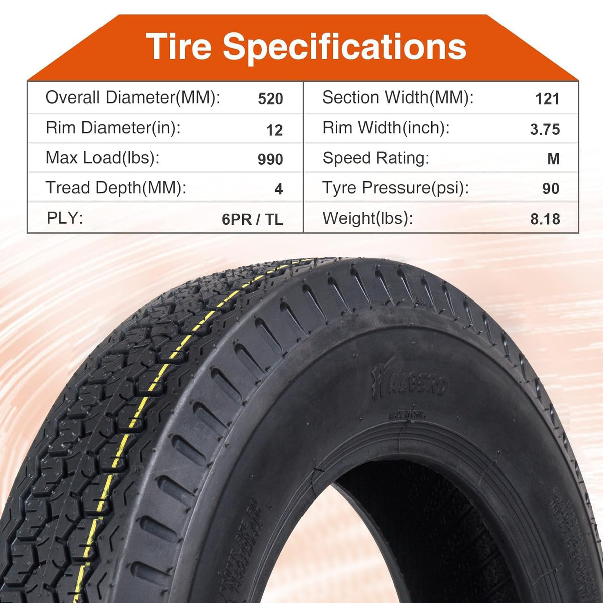 12 Trailer Tires Set of 2 R602789