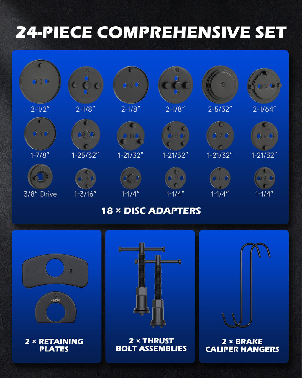 32pc Dual Brake Tool Kit with Caliper Compressor and Drum Brake Set W21309