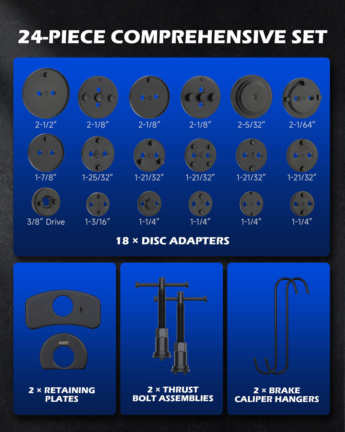 32pc Dual Brake Tool Kit with Caliper Compressor and Drum Brake Set W21309