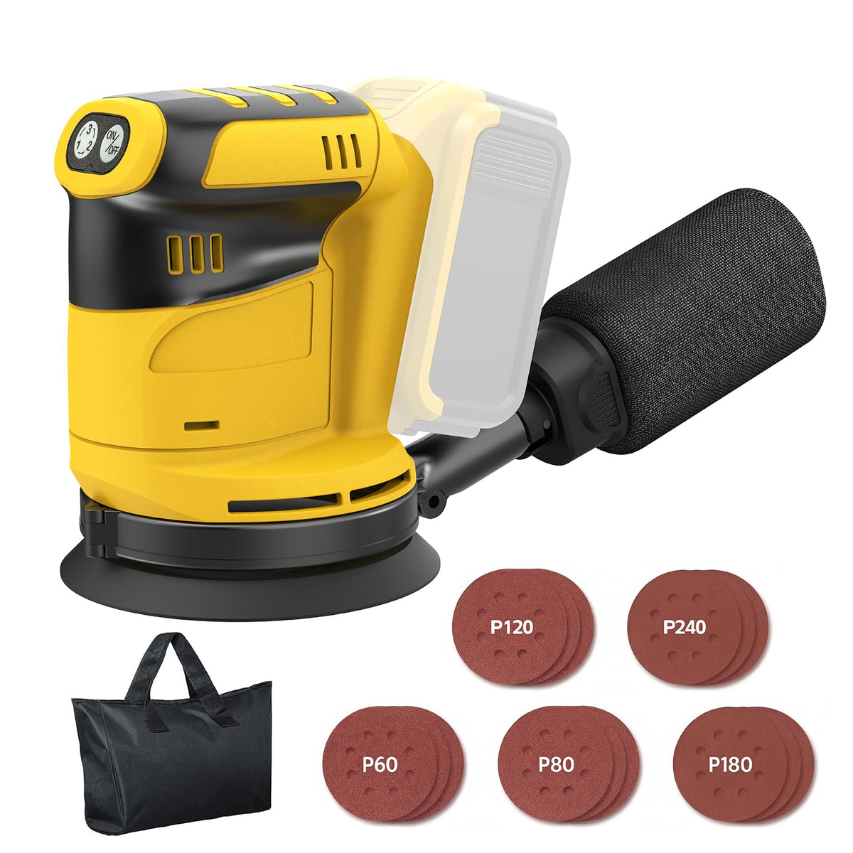 5" Cordless Random Orbital Sander with Storage Bag G442164