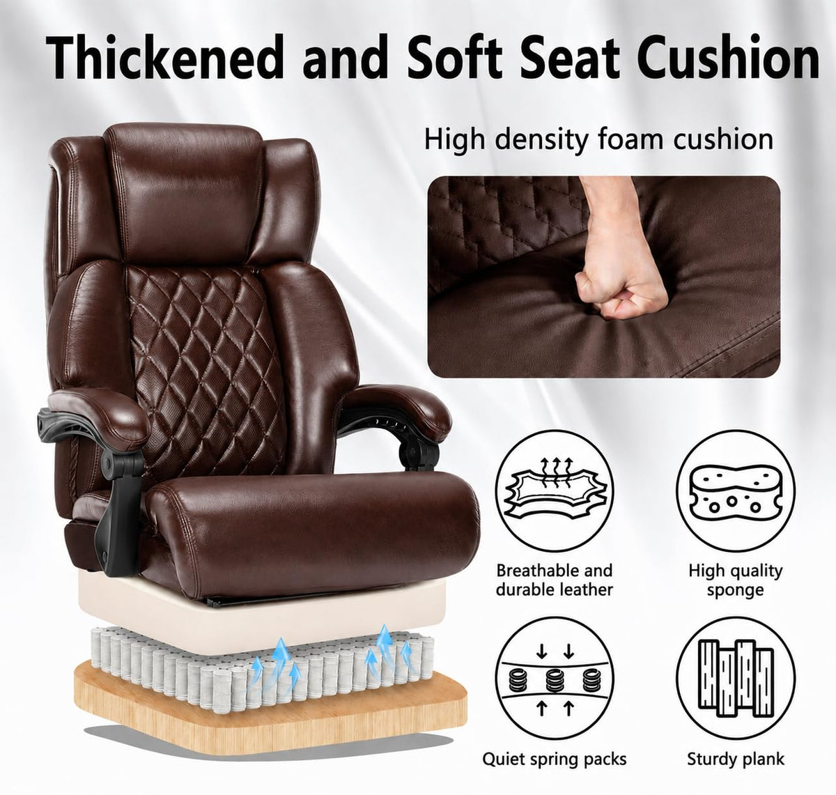 Big and Tall Office Chair with Footrest J5241