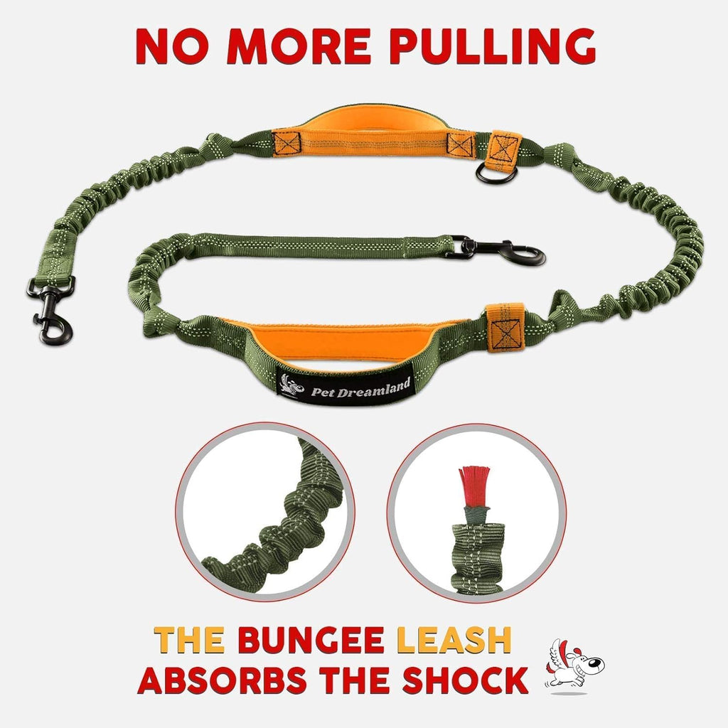 Hands Free Dog Leash for Large Dogs with Poop Bag Dispenser G734