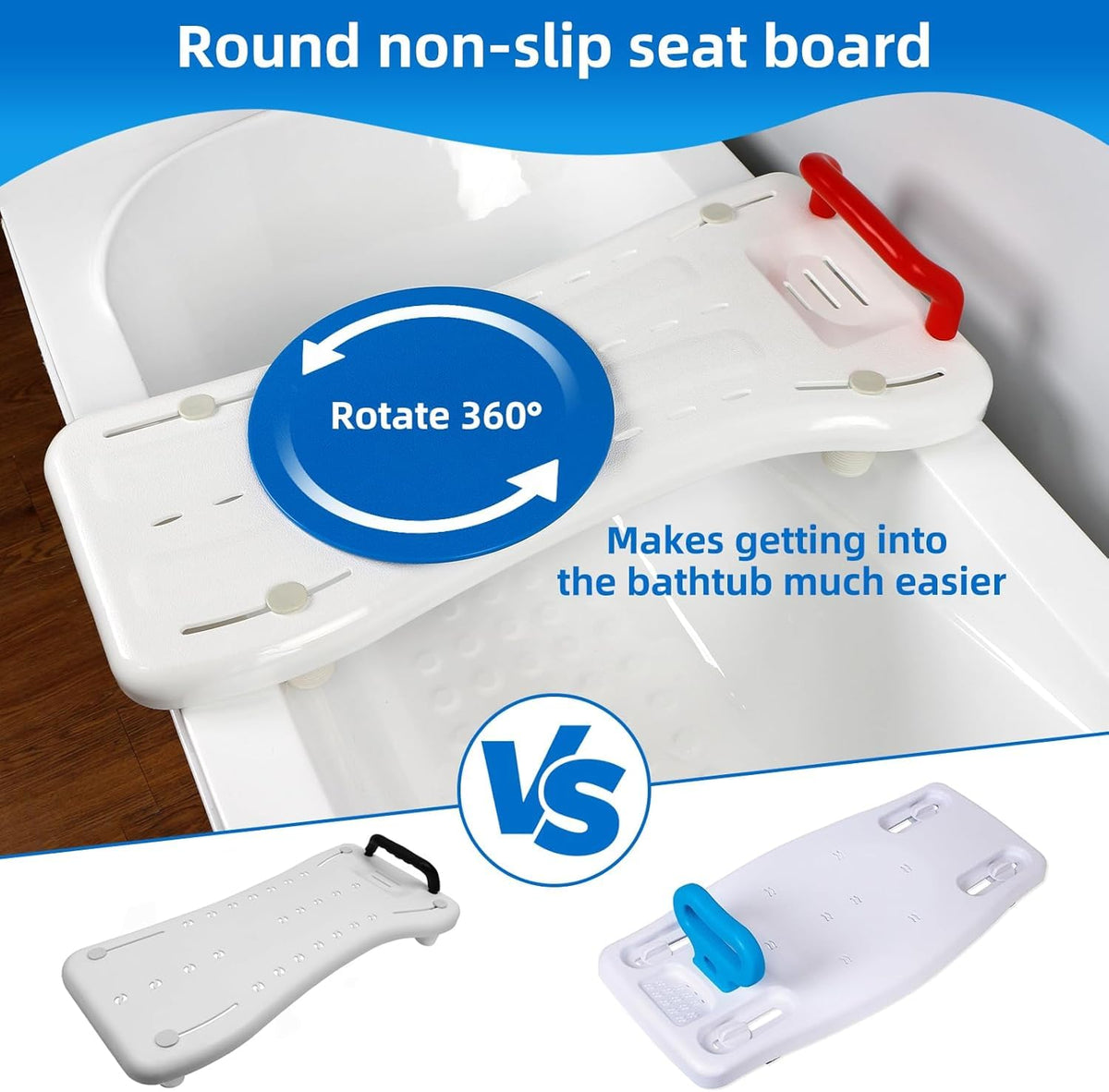 Rotating Tub Transfer Bench with Handle, 300 lbs X842806