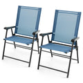 Blue Set of 2 Folding Sling Chairs R19420
