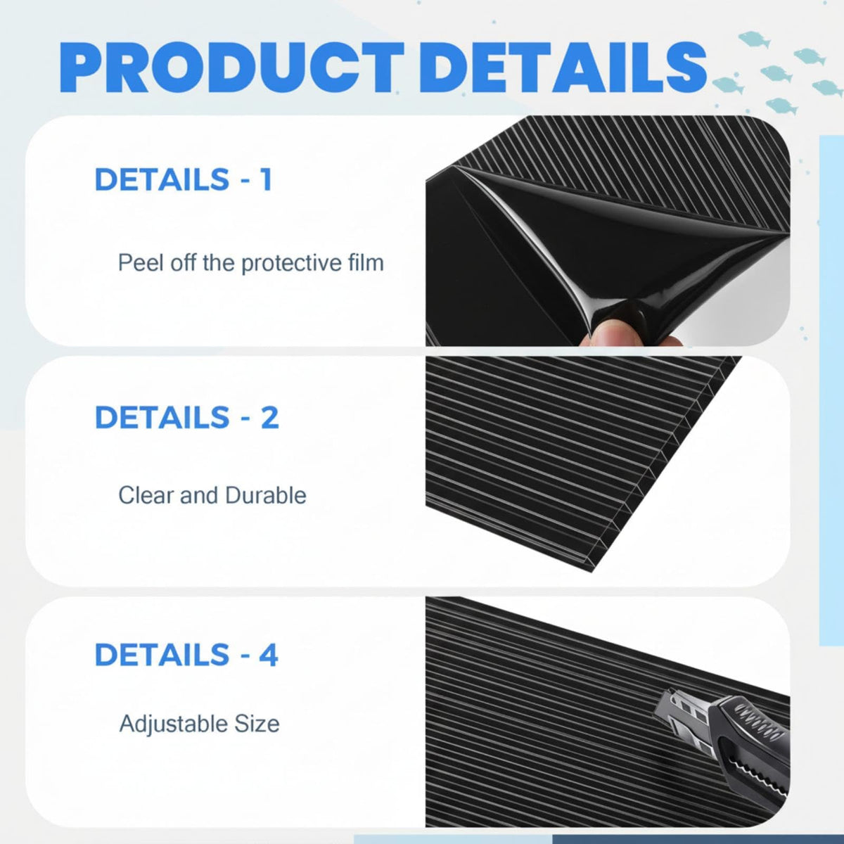 Aquarium Lid with LED Light 29 x 11.38 x 0.12 Inch G847