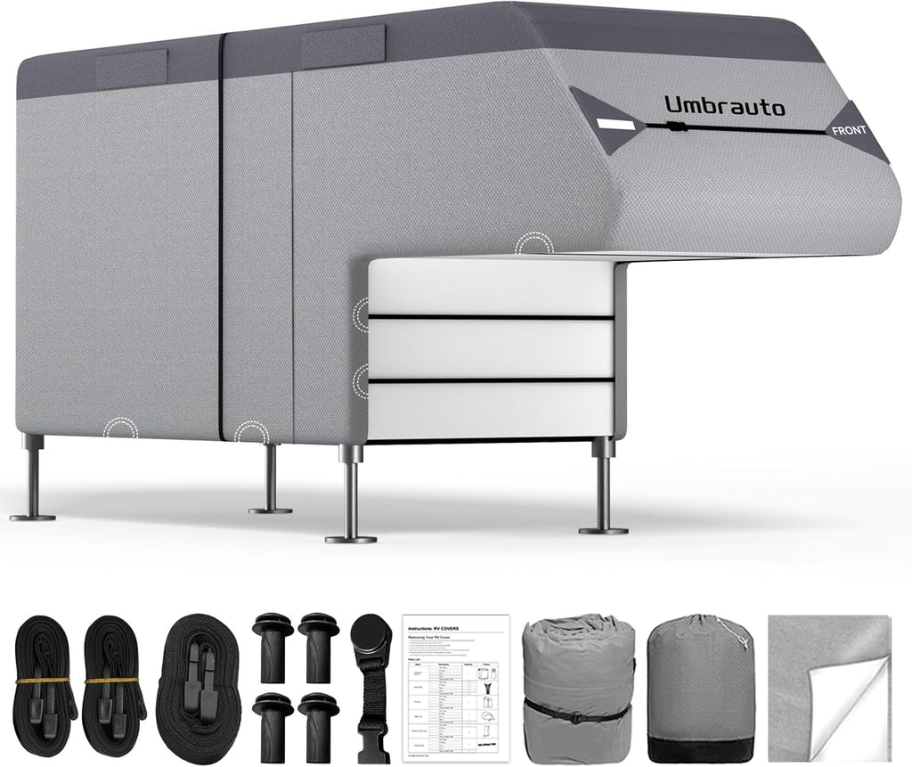 8-10ft Waterproof 7 Layers Truck Camper RV Cover T8383