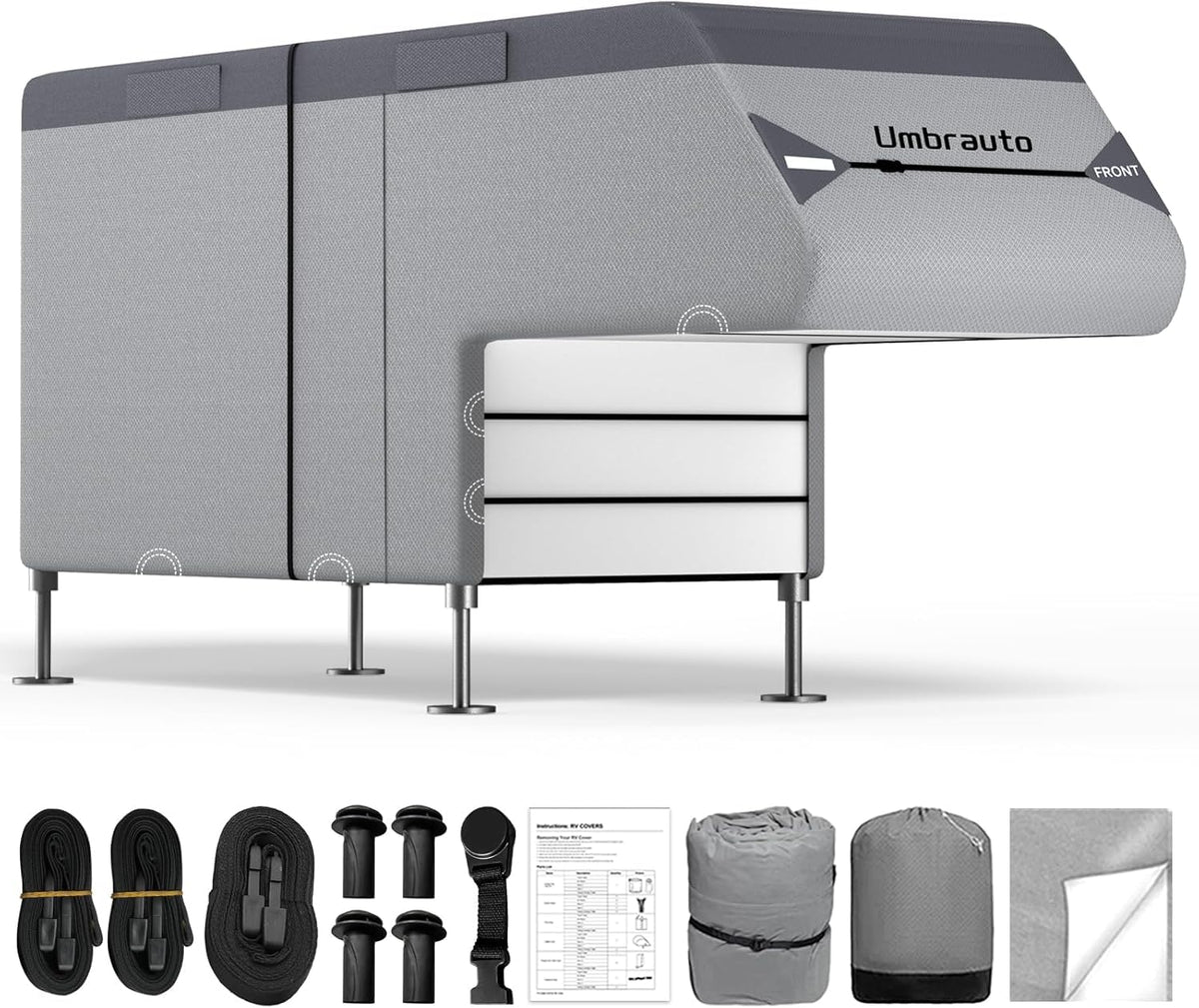 8-10ft Waterproof 7 Layers Truck Camper RV Cover T8383