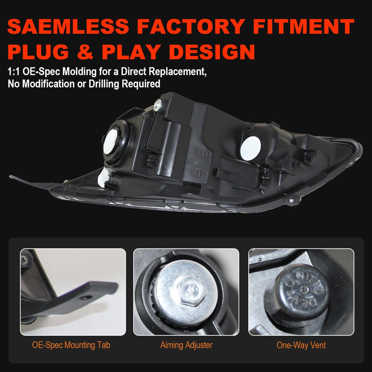 Chrome Halogen Headlights V720452