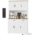 White Kitchen Pantry Storage Cabinet Q39540