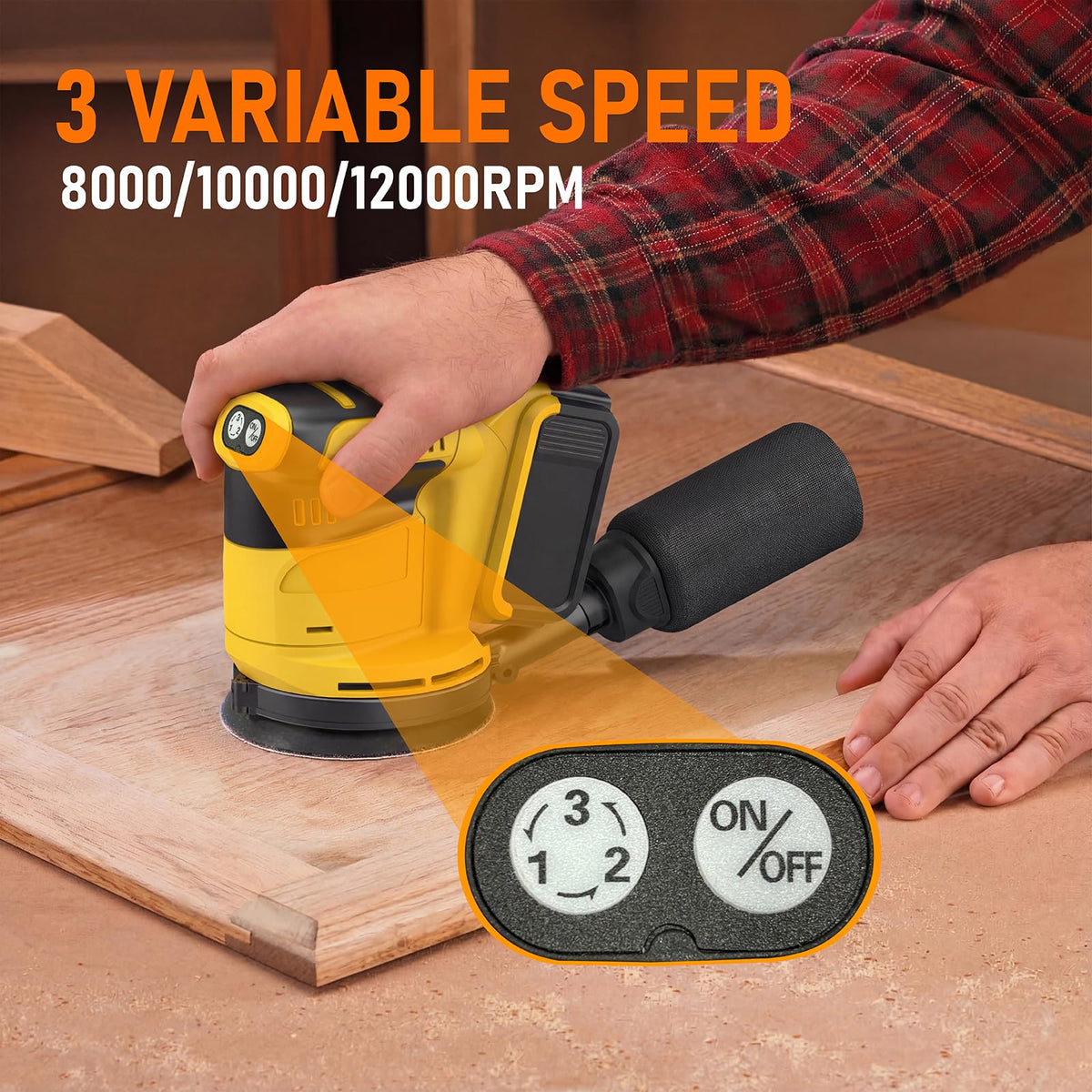 5" Cordless Random Orbital Sander with Storage Bag G442164