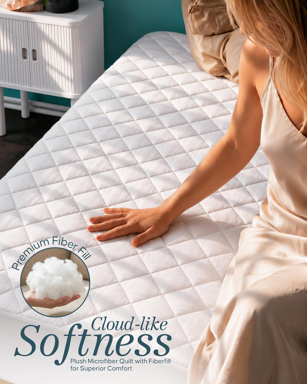 Quilted Mattress Pad with 16" Deep Pocket J483