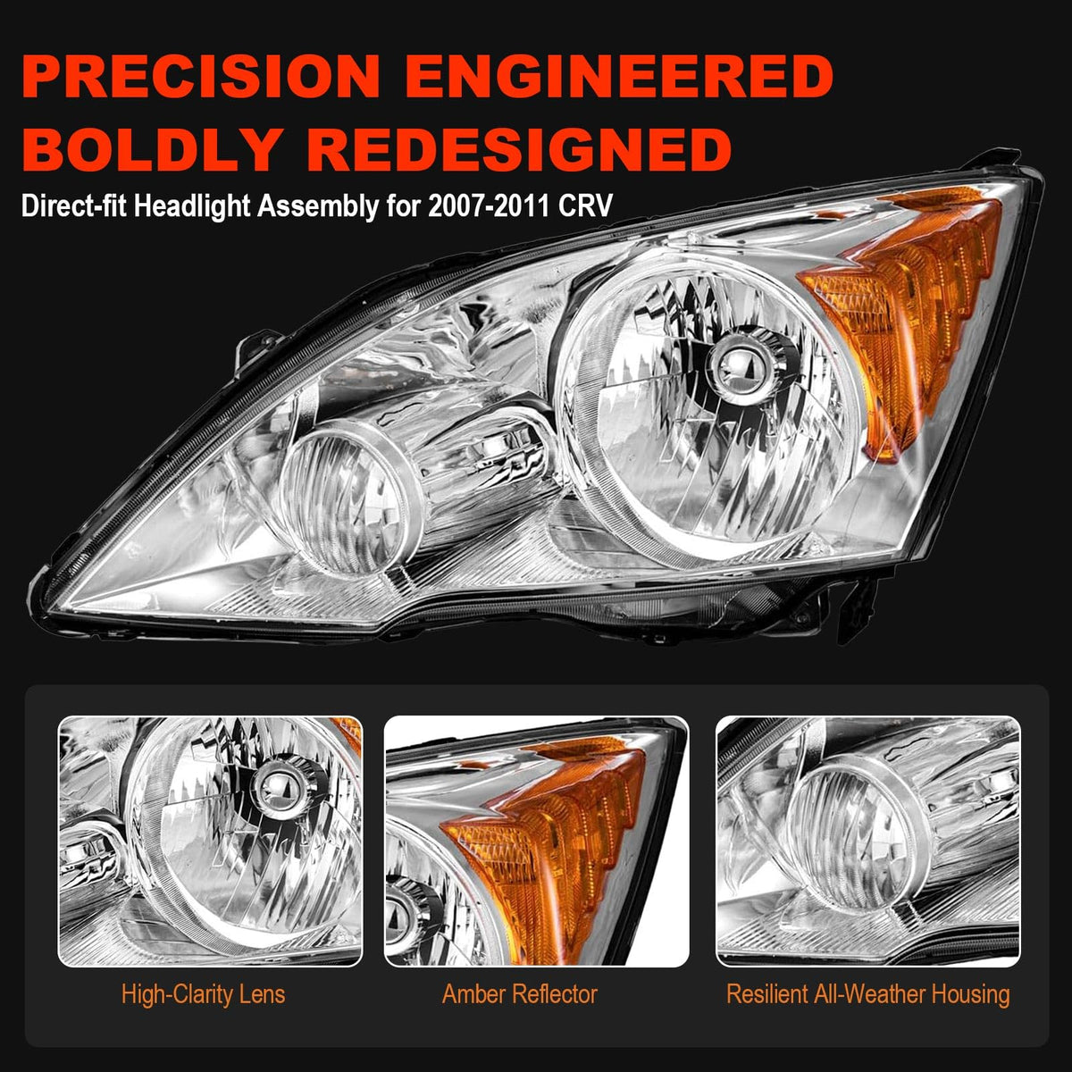Chrome Halogen Headlights V720452