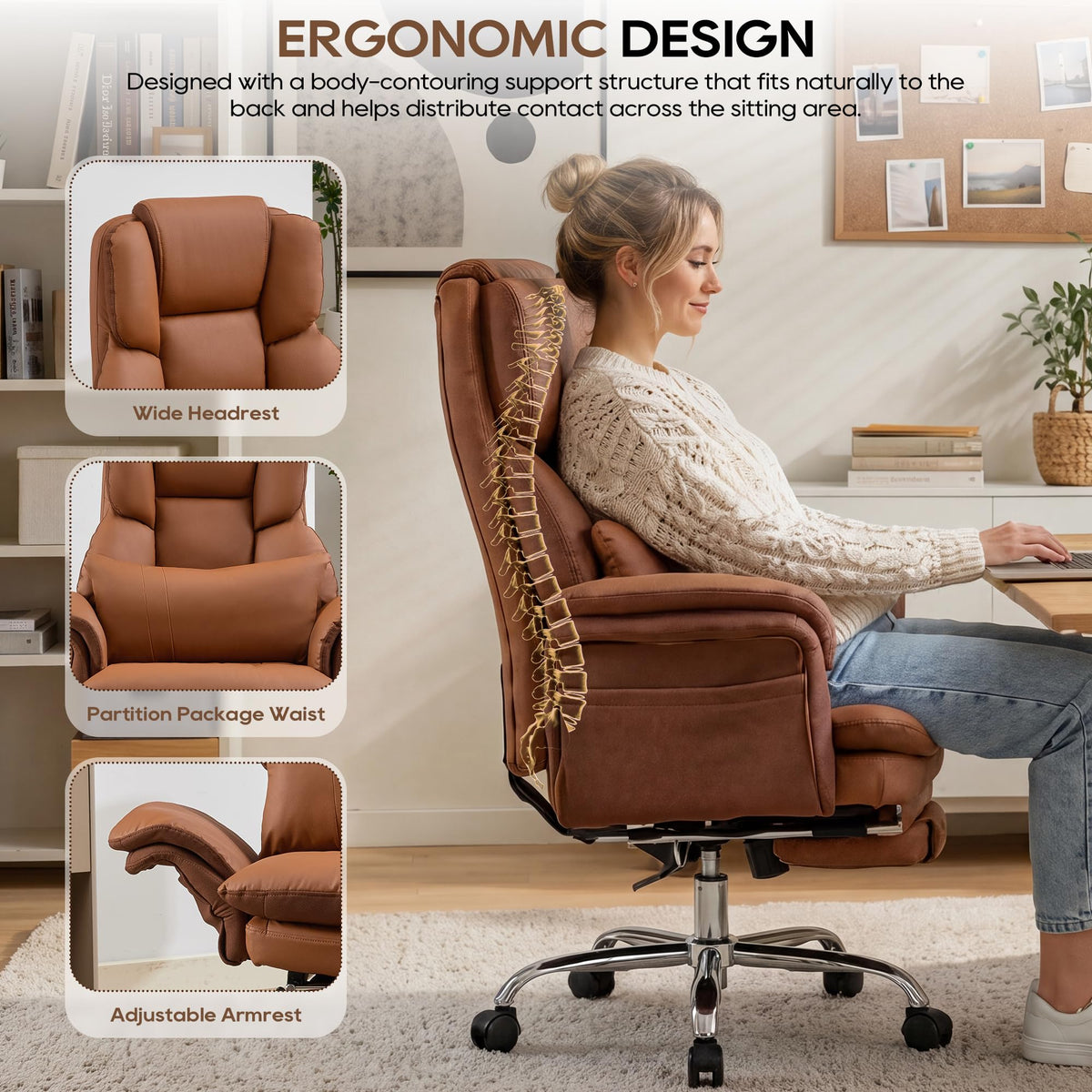 Criss Cross Legged Office Chair with Flip Armrests J617