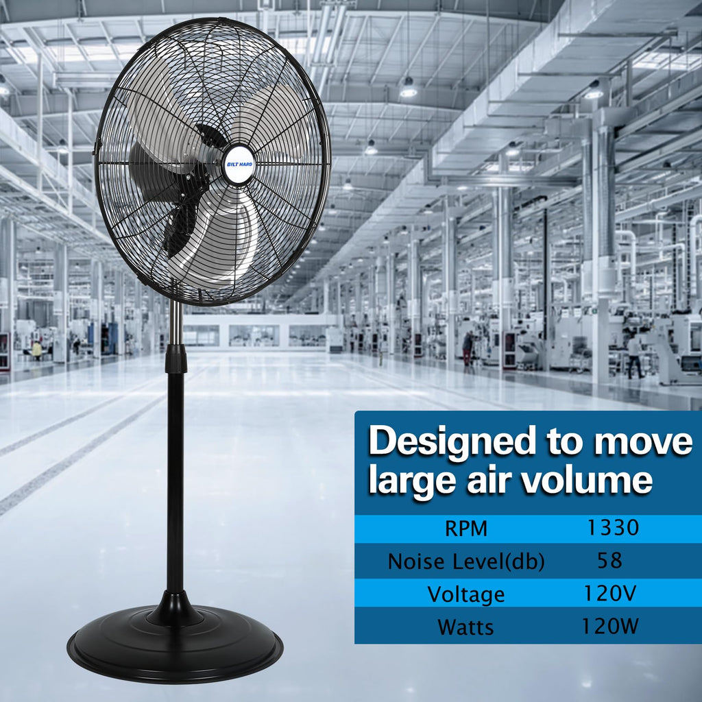 20" High Velocity 3-Speed Oscillating Pedestal Fan, 2 Pack D682677