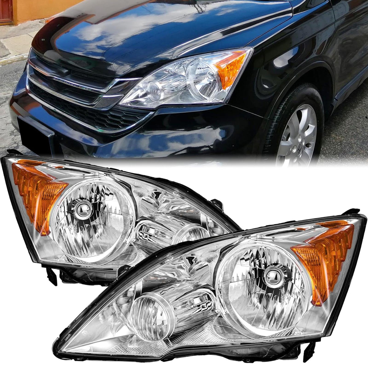 Chrome Halogen Headlights V720452