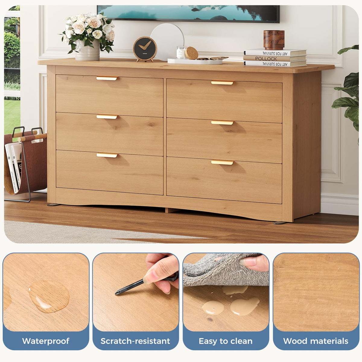 6 Drawer Wood Storage Cabinet D6259