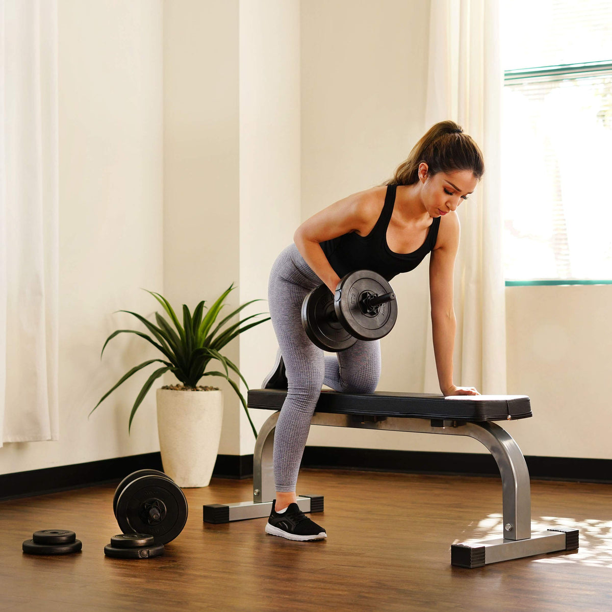 40 Lb Vinyl Dumbbell Set Hand Weights J6601