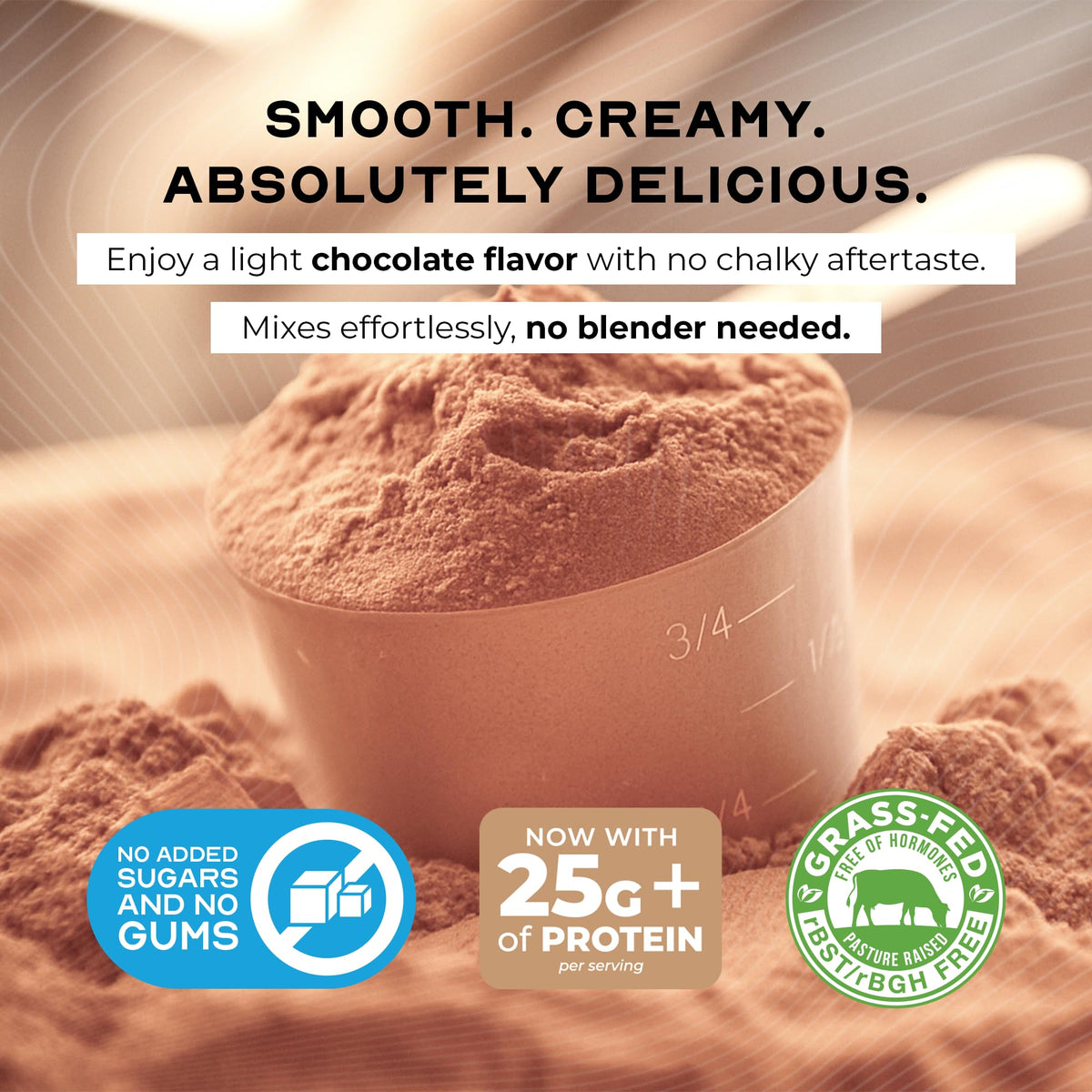 Grass-Fed Whey Protein Isolate Powder, Chocolate (5lb) B9434