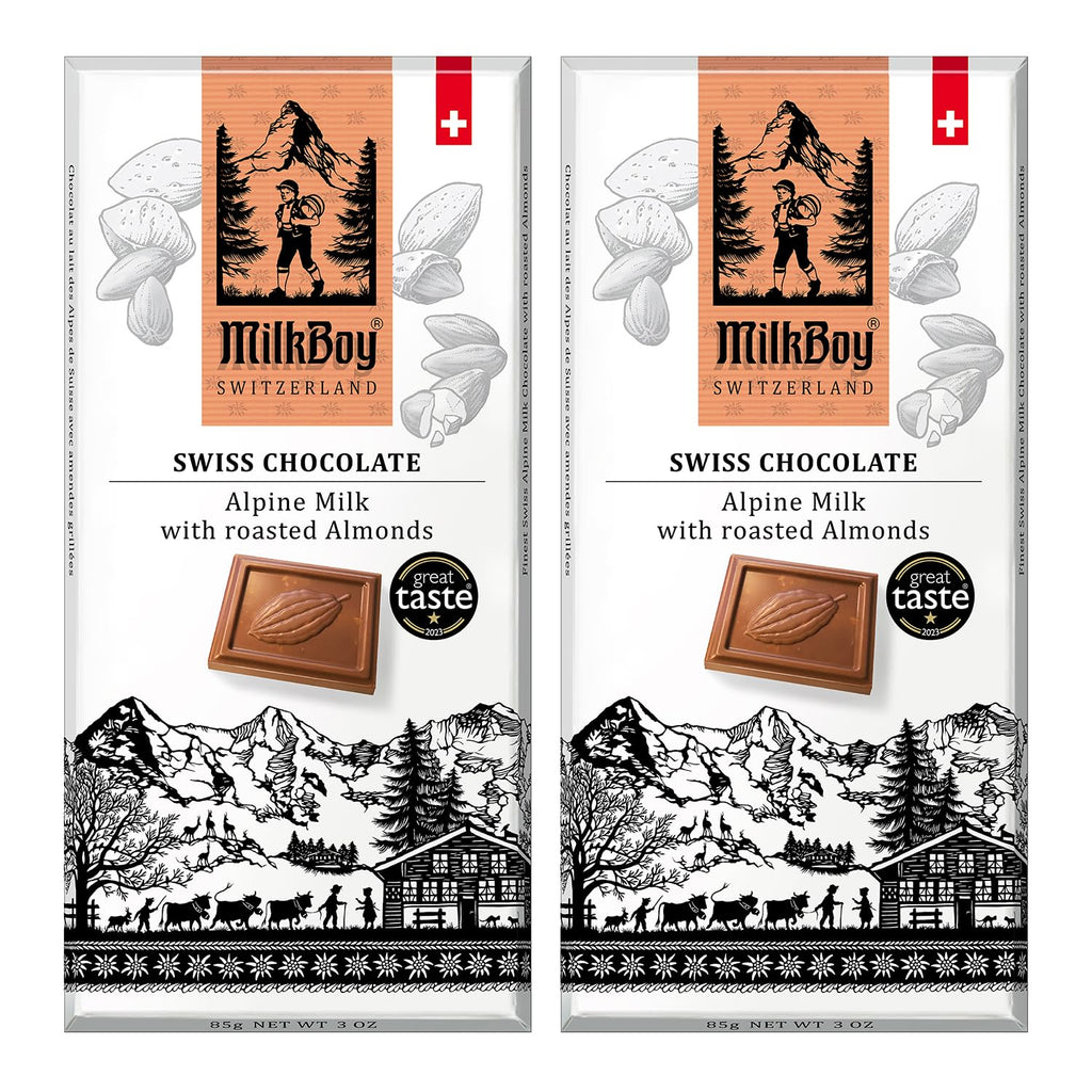 Milk Chocolate Bar with Almonds 3 oz 2 Pack B9797