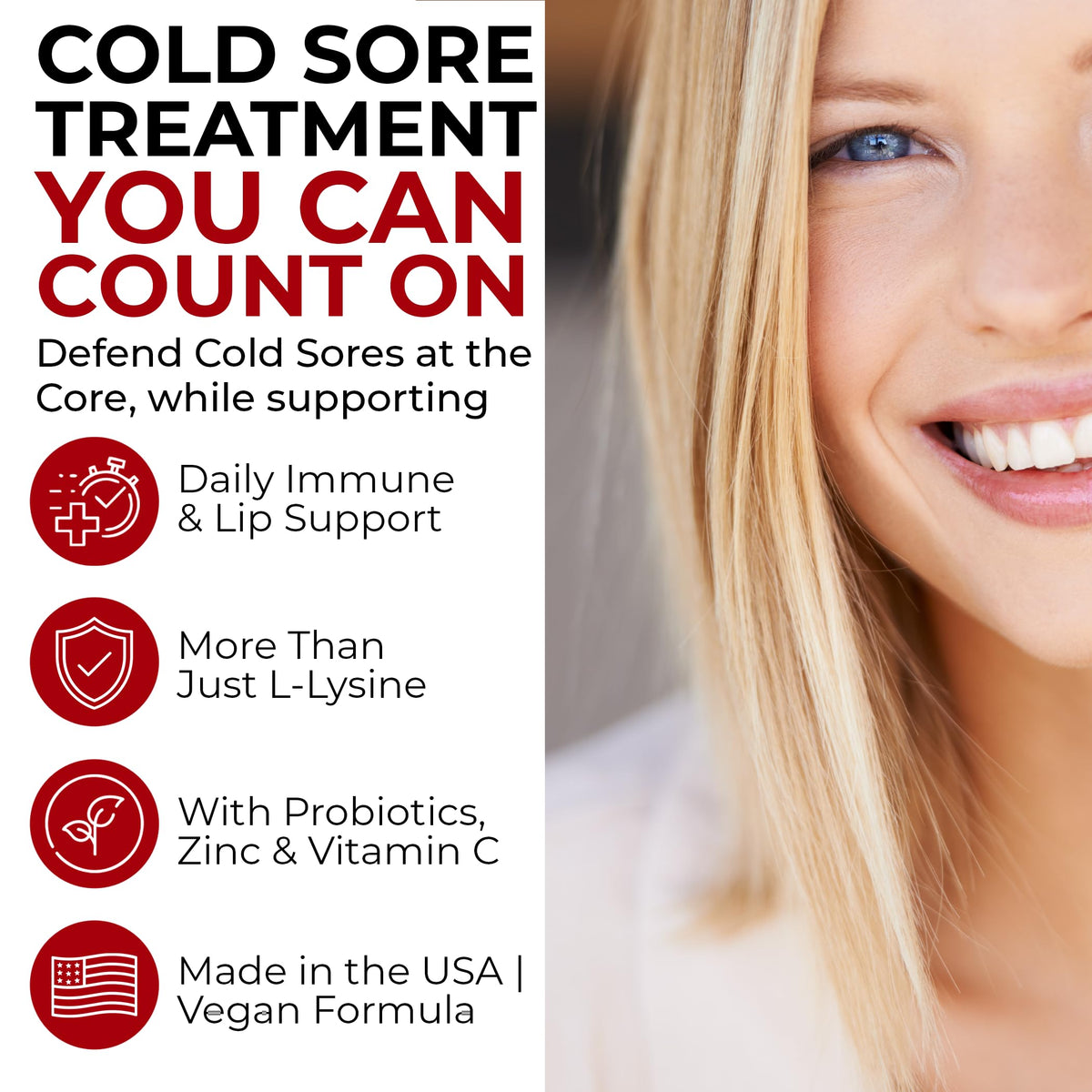Cold Sore Treatment with L-Lysine, Zinc & Vitamin C K241