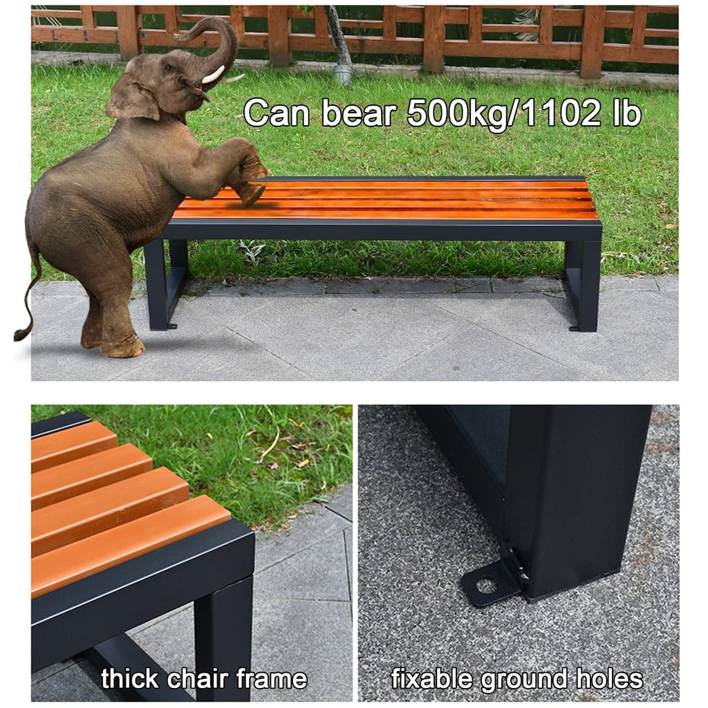 47.2in Cast Iron Outdoor Bench C40544