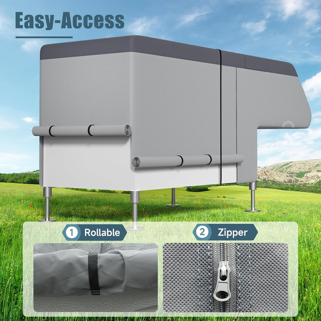 8-10ft Waterproof 7 Layers Truck Camper RV Cover T8383