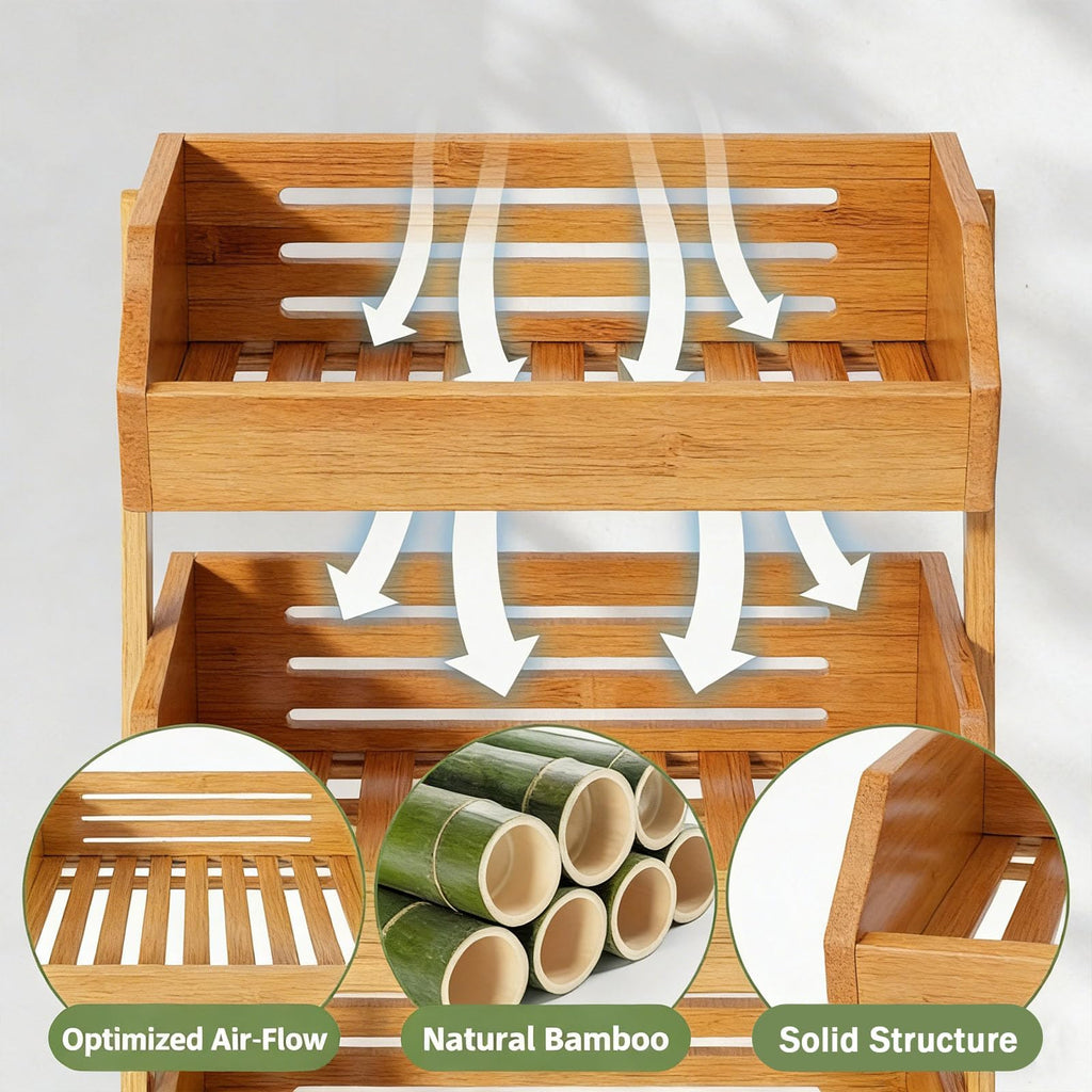 3-Tier Bamboo Fruit & Vegetable Basket Organizer S53298
