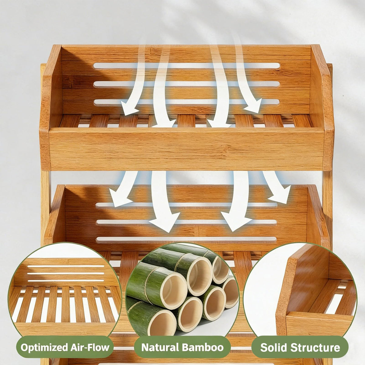 3-Tier Bamboo Fruit & Vegetable Basket Organizer S53298