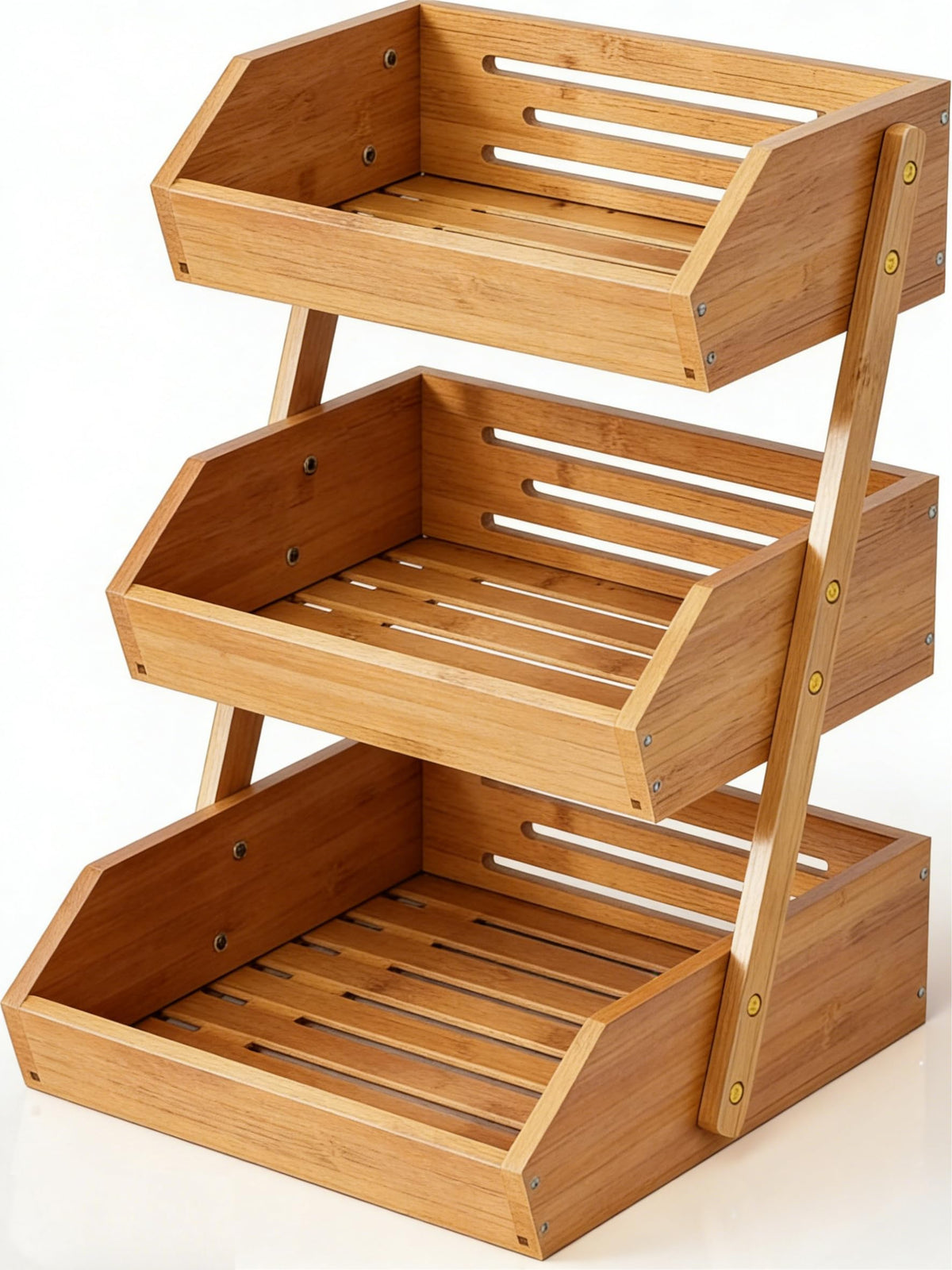 3-Tier Bamboo Fruit & Vegetable Basket Organizer S53298