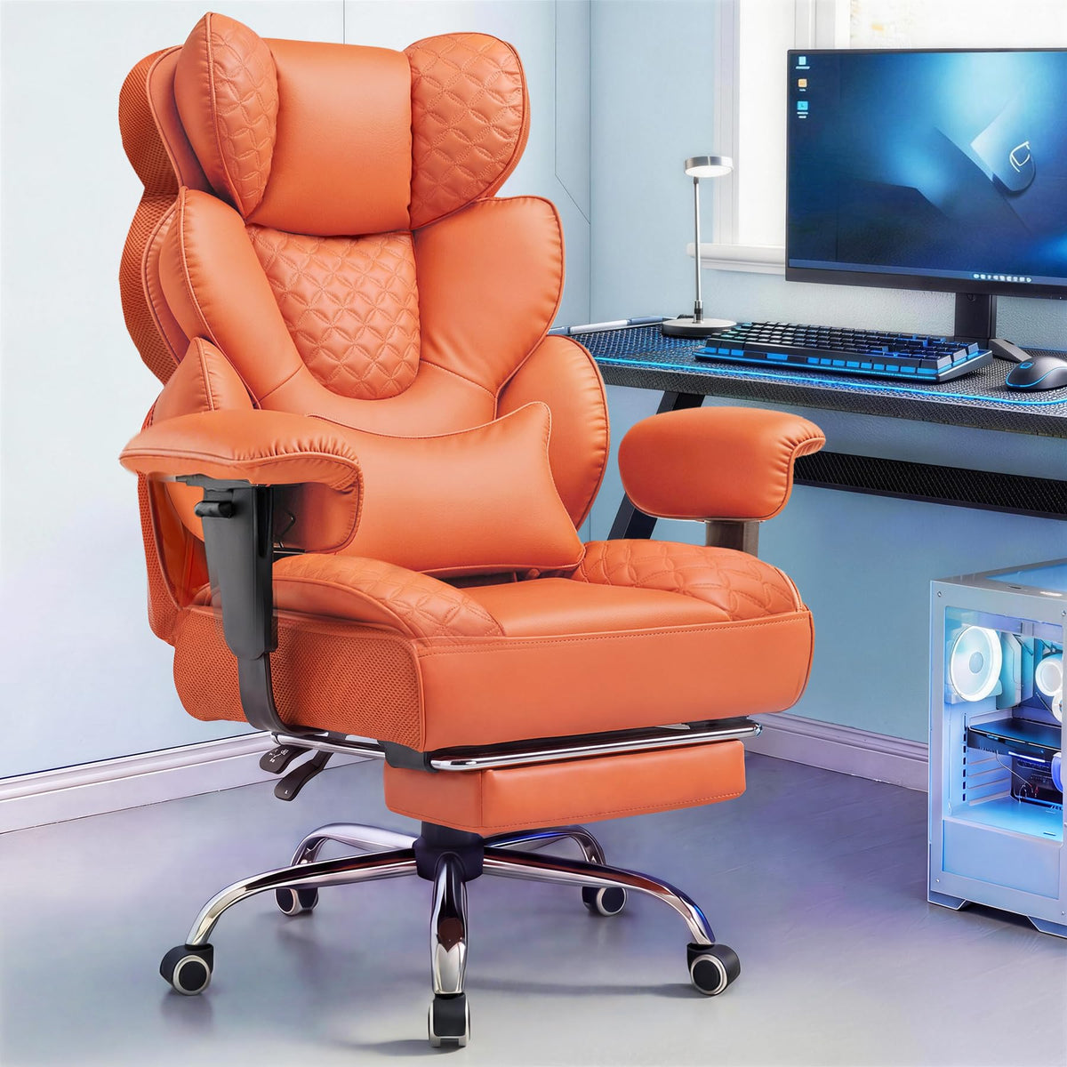 Big and Tall Ergonomic Gaming Chair with Footrest G62602