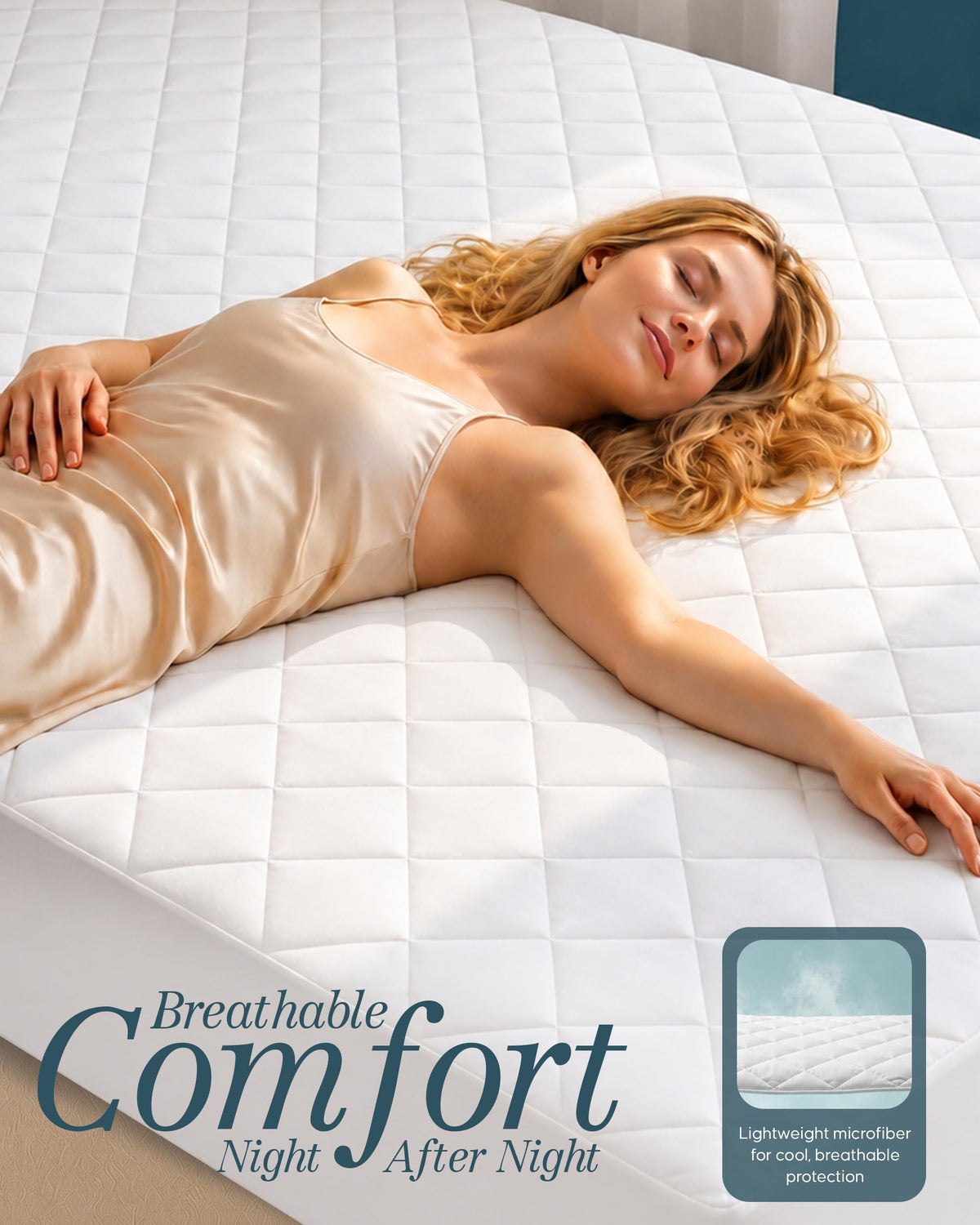 Quilted Mattress Pad with 16" Deep Pocket J483