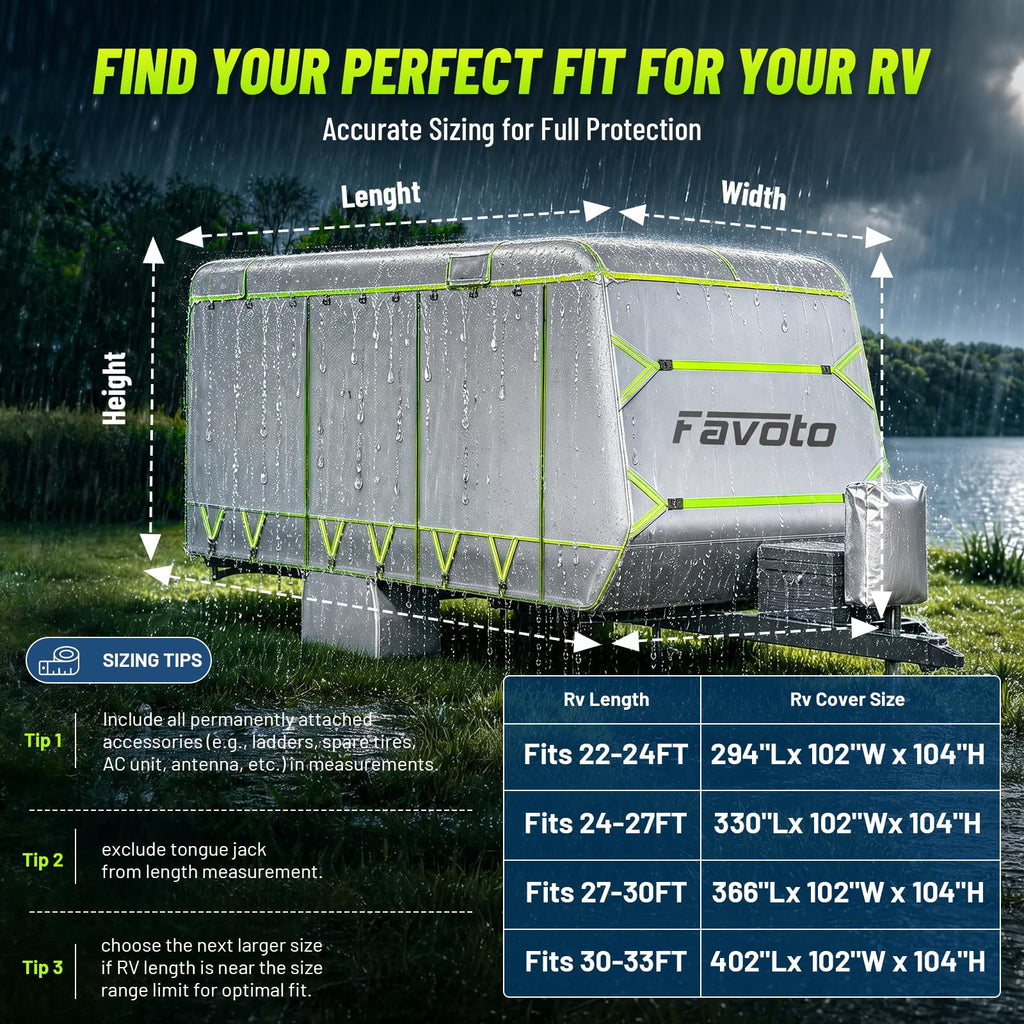 22-24 ft Travel Trailer Cover V890338