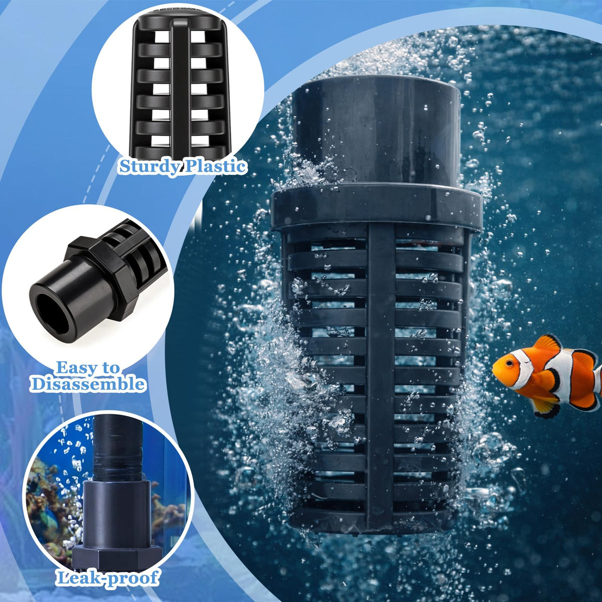 1 Inch PVC Pipe Suction Screen Strainer Aquarium Filter Intake Guard Z18151