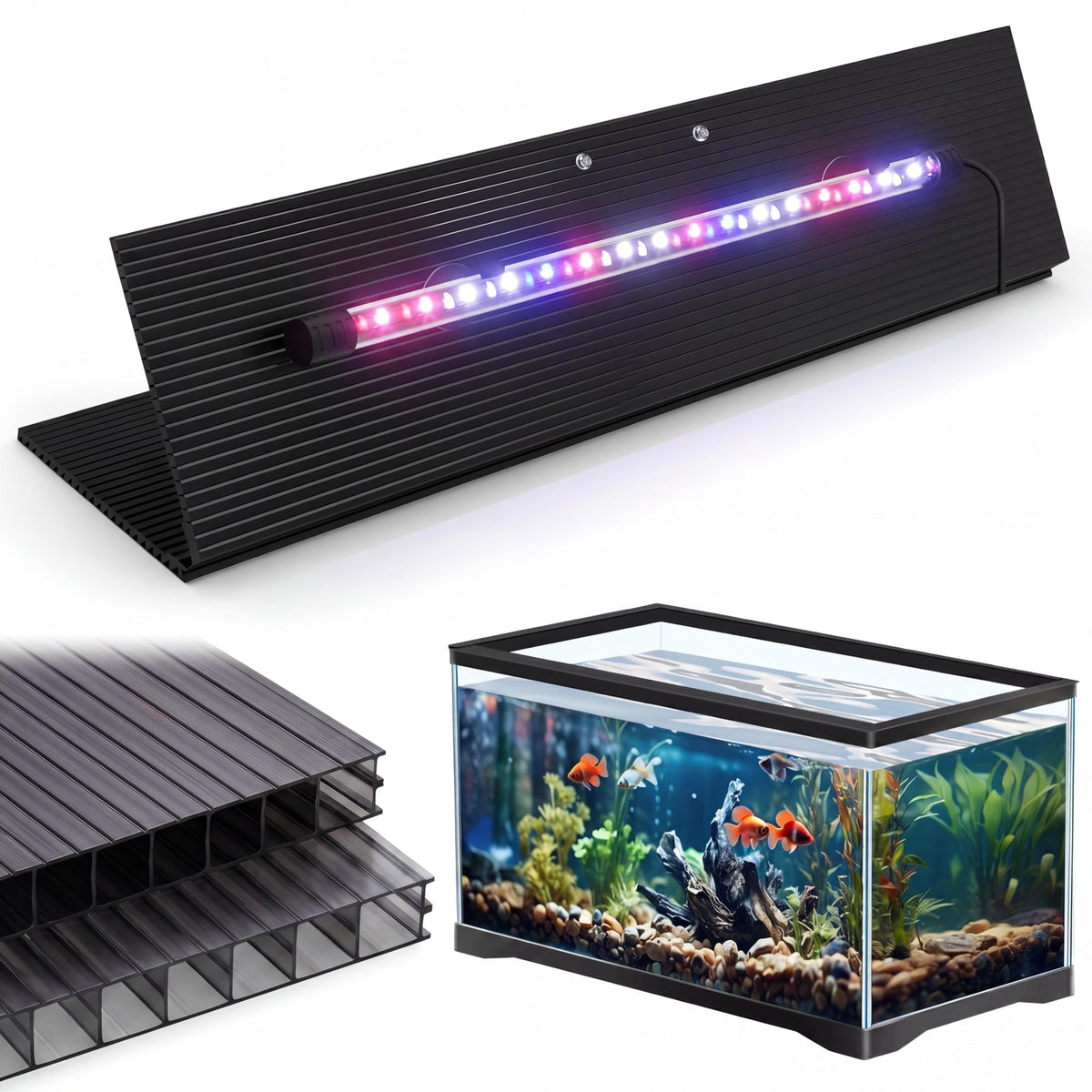 Aquarium Lid with LED Light 29 x 11.38 x 0.12 Inch G847