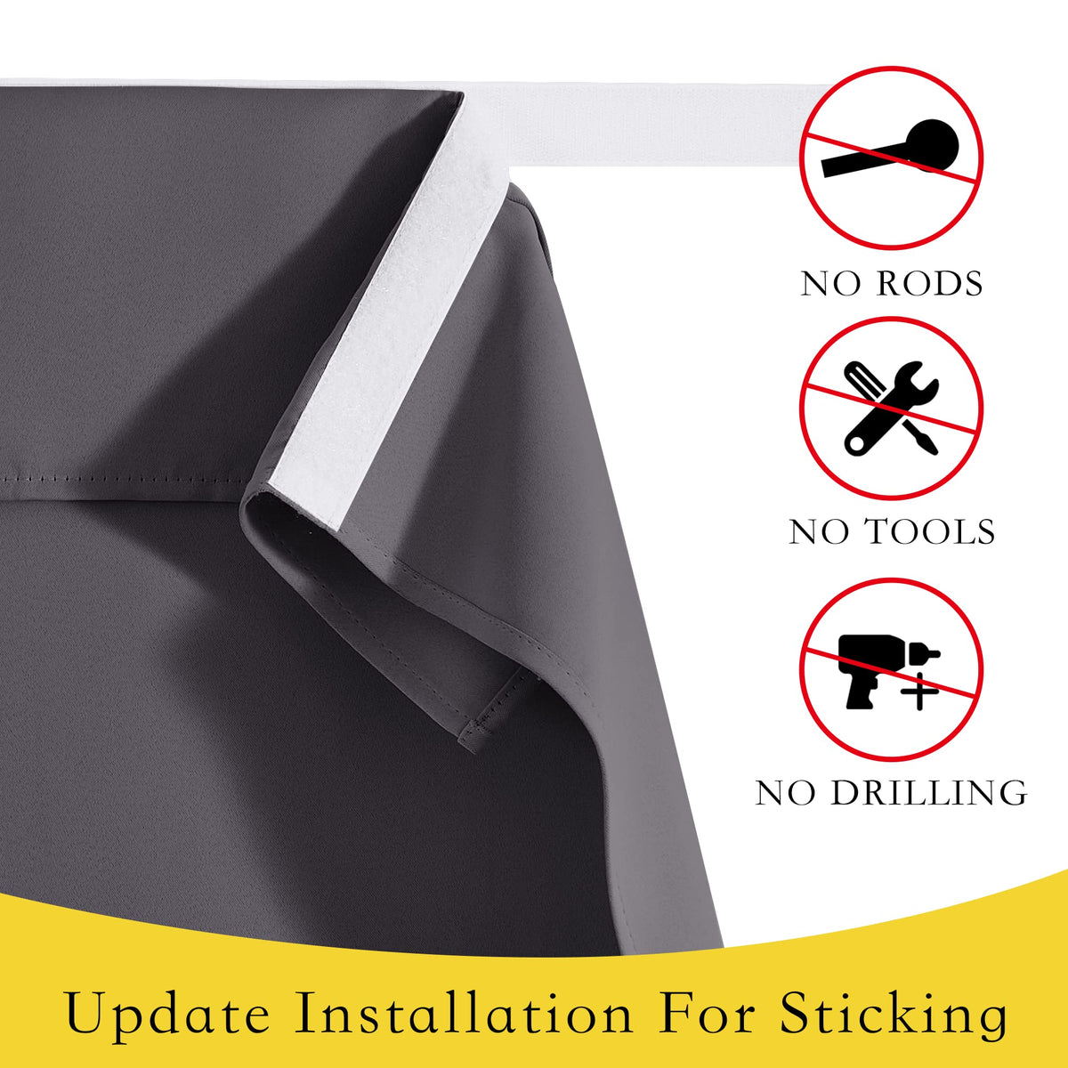 Grey Blackout Thermal Insulated Curtain B43995