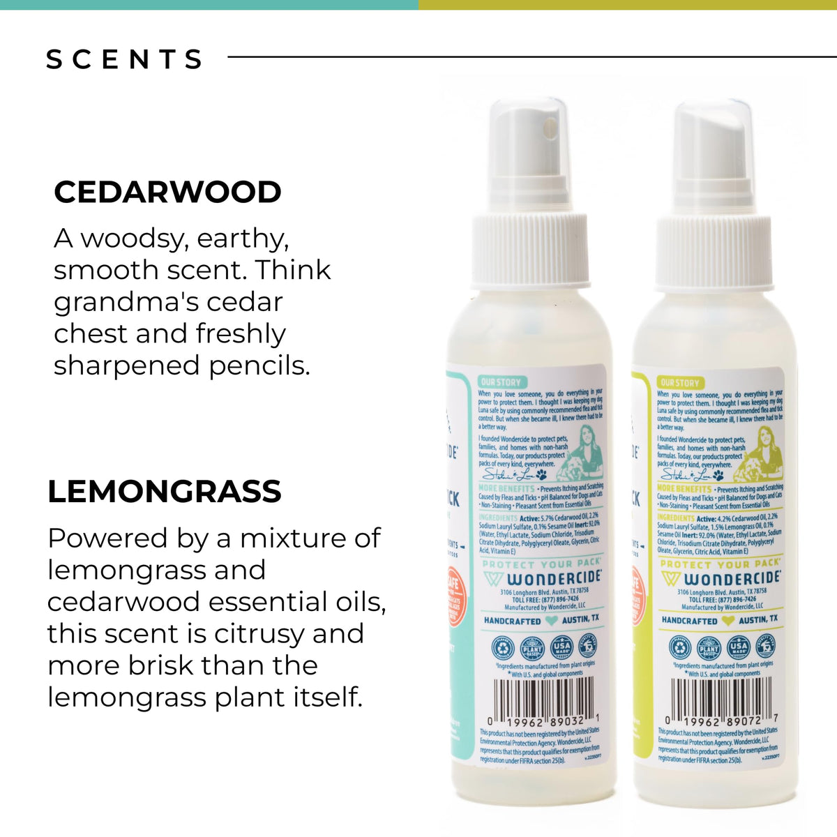 Flea, Tick and Mosquito Spray 4 oz Lemongrass & Cedarwood O984