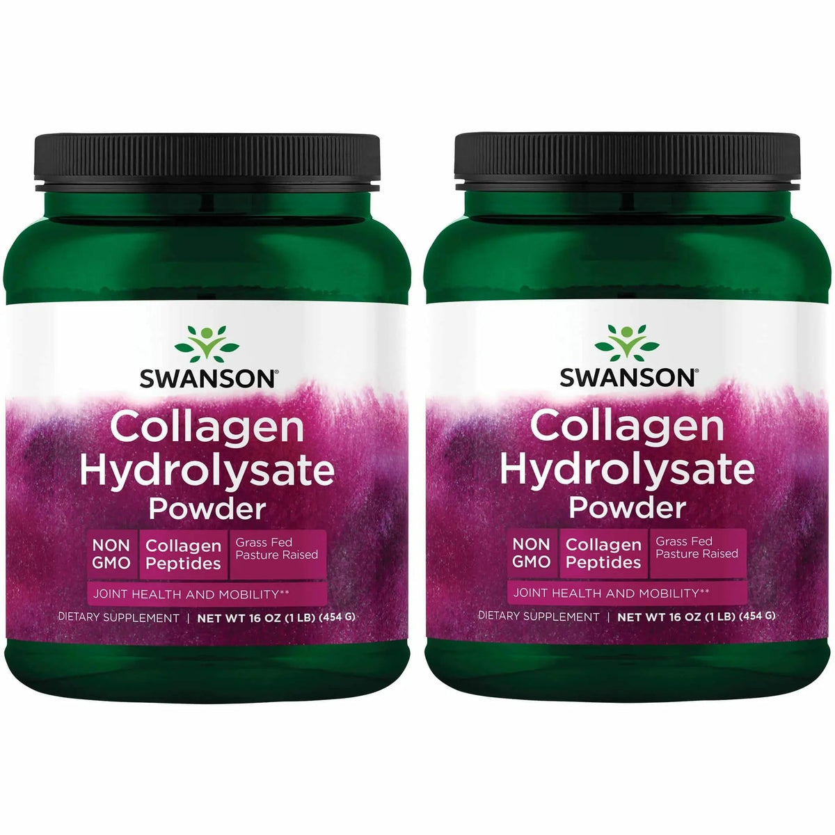 Collagen Hydrolysate Peptides Unflavored 1 lb 2 Pack D816