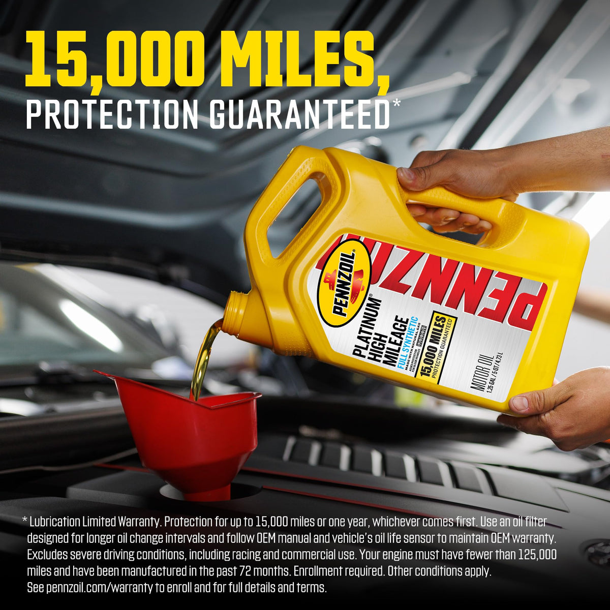 5W-30 Full Synthetic High Mileage Motor Oil, 1 Quart (6 Pack) F8670