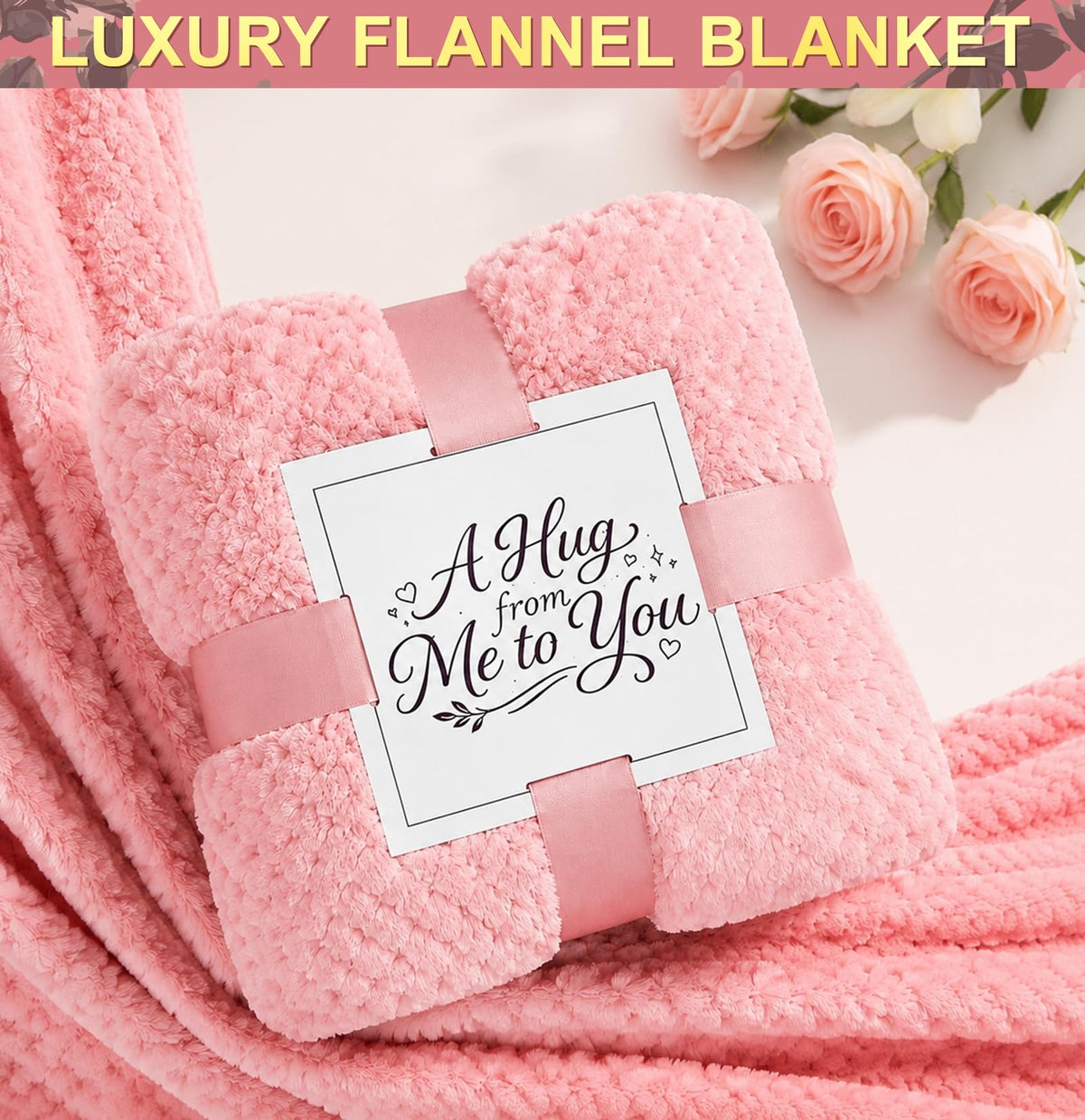 10-Piece Self Care Spa Gift Basket with Throw Blanket and Tumbler Q186873