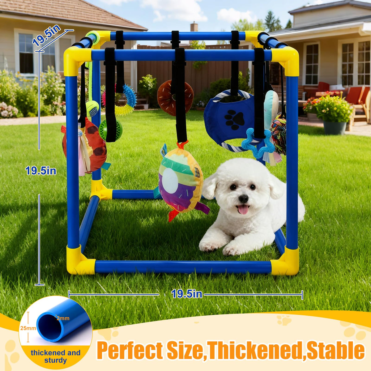 12 Toys Puppy Play Gym with Squeaky Toys U4961