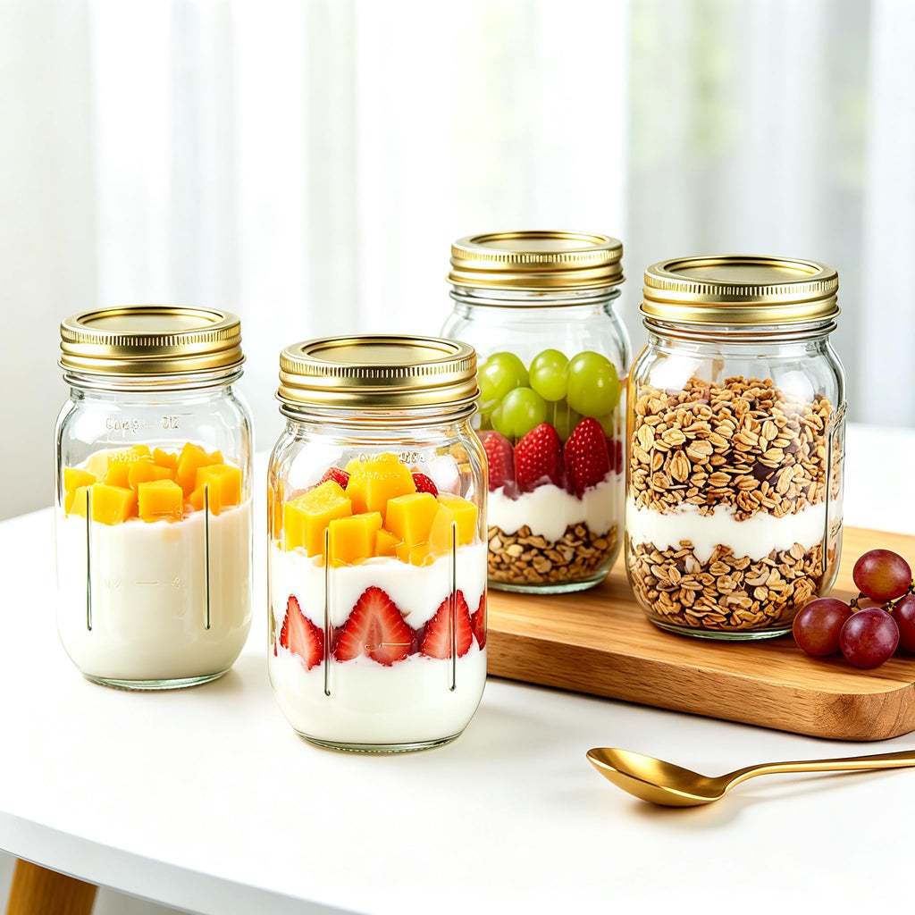 16 oz Regular Mouth Glass Mason Jars 12pk Q573